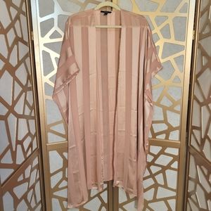 NWOT FOREVER 21 Rose Gold Blush Pink Open Long Cardigan